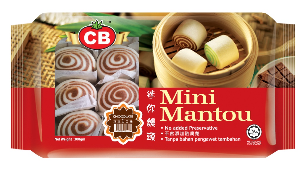CB Mini Mantou - Chocolate 20pcs (300G) CB 迷你馒头 - 巧克力 20个 (300克)