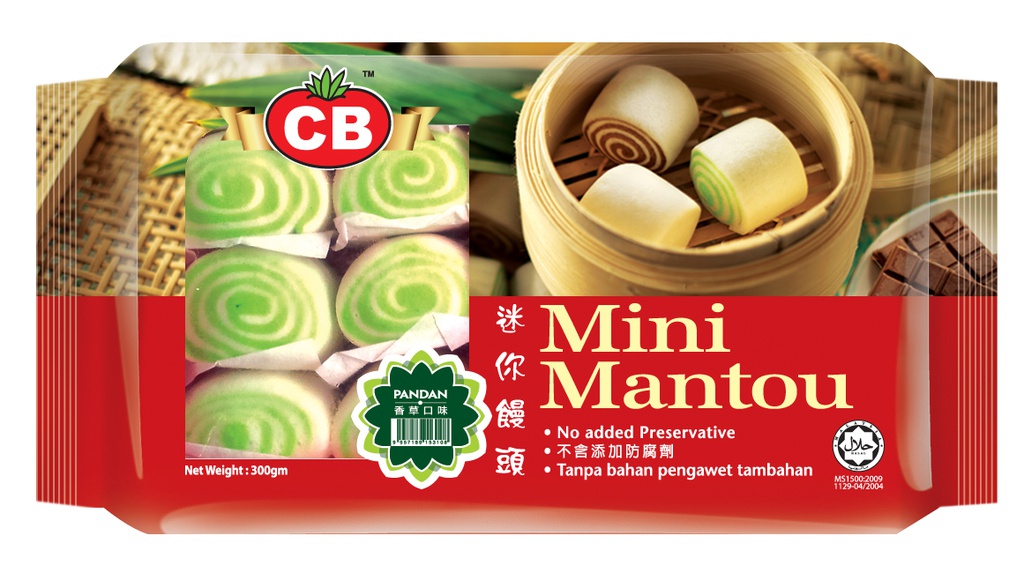 CB Mini Mantou - Pandan 20pcs (300G) CB 迷你馒头 - 班兰 20个 (300克)
