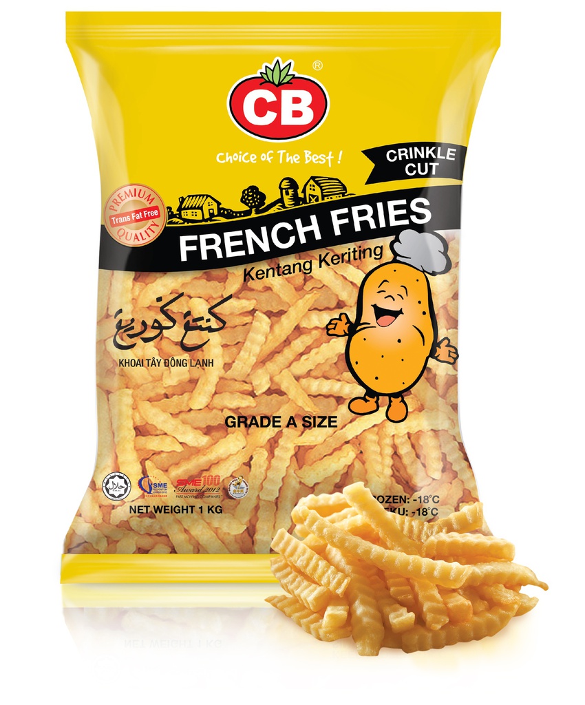 CB French Fries Crinkle Cut (1KG) CB 曲型薯条 (1公斤)