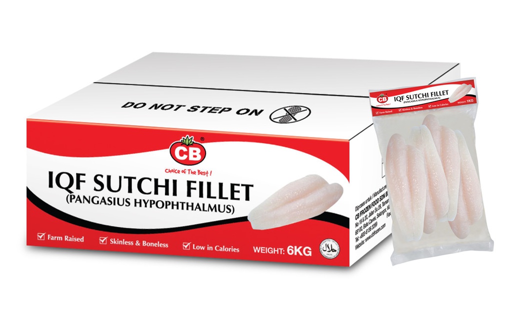 CB IQF Sutchi Fillet 4pcs (1KG) CB IQF 多利鱼片 4个 (1公斤)