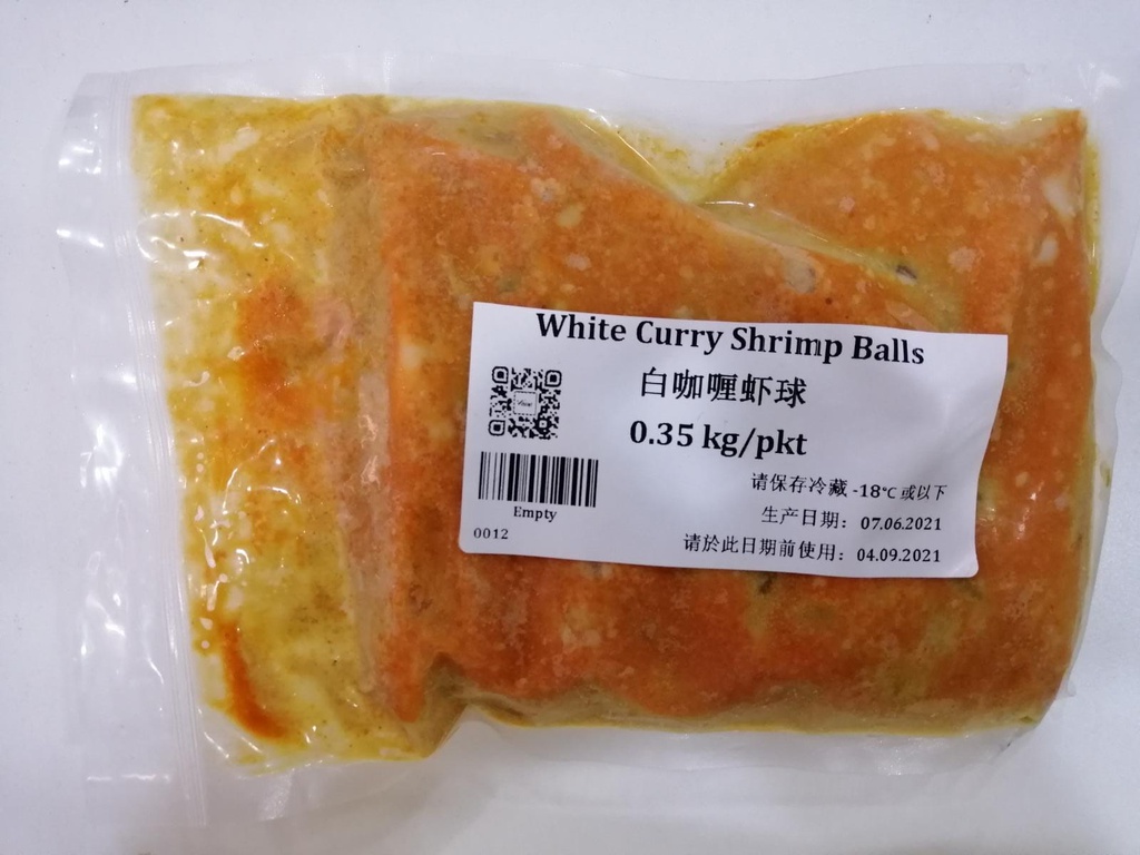 White Curry Shrimp Balls (350G) 白咖哩虾球 (350克)