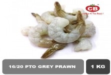 16/20 Frozen PTO Grey Prawn (1KG) 16/20 冷冻养灰凤尾虾 (1公斤)