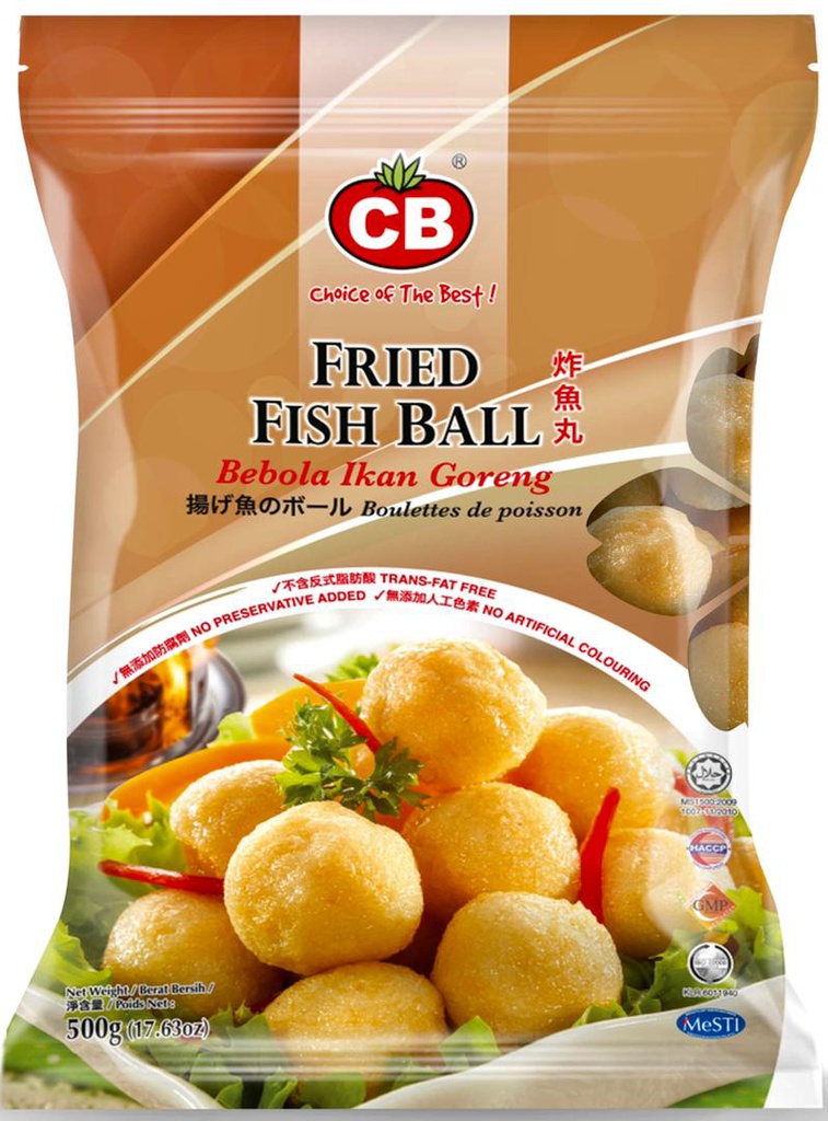 CB Fried Fish Ball (S)50pcs (500G) CB 炸鱼丸 (小)50pcs (500G)