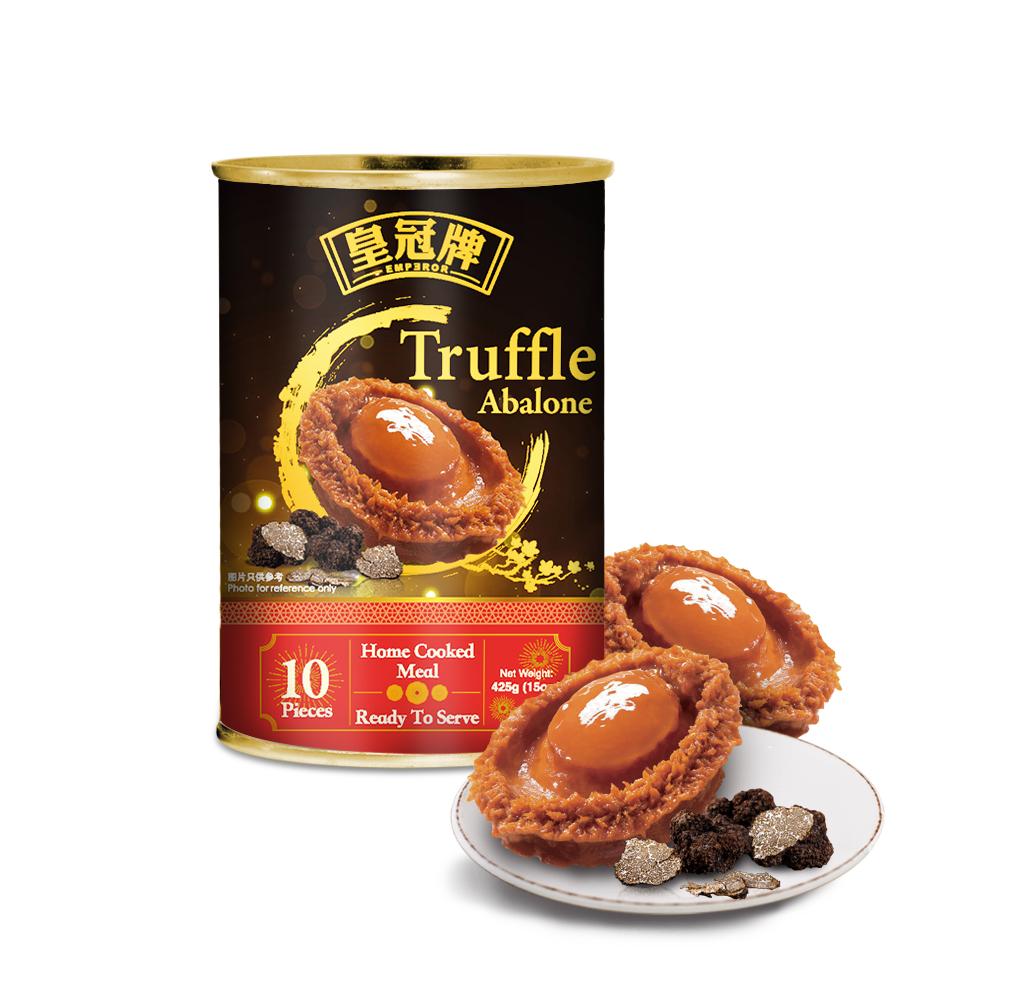 'EMPEROR' Canned Truffle Abalone 10pcs (425g) '皇冠牌' 黑松露鲍鱼 10头 (425克)