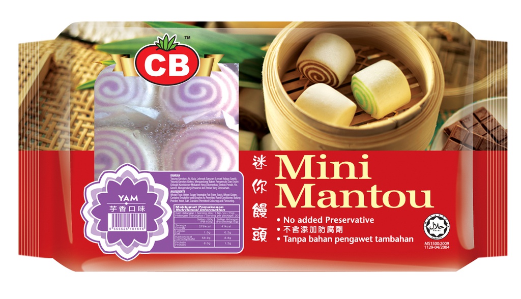CB Mini Mantou - Yam 20pcs (300G) CB 迷你馒头 - 芋头 20个 (300克)