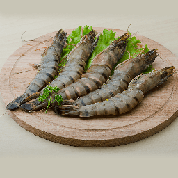 [PWN-TH0007] 8/10 Frozen Raw Black Tiger Prawn (1KG)  8/10 冷冻生老虎虾 (1公斤)