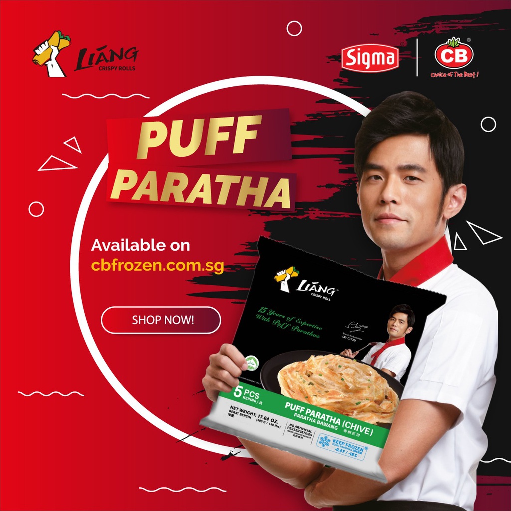 Jay Chou Endorsed - Liang Puff Paratha (5pcs) Chives 周杰伦代言 - 粮全其美葱油手抓饼（5片装）🌮